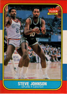 1986-87 Fleer Basketball #55 Steve Johnson Base Rookie Card