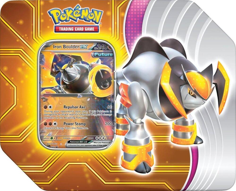 Pokemon Paradox Destinies Tin (Iron Boulder EX)