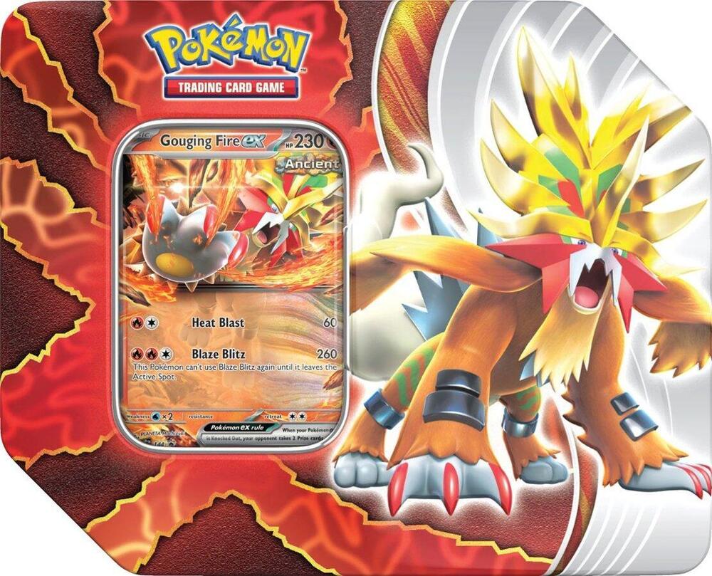 Pokemon Paradox Destinies Tin (Gouging Fire EX)