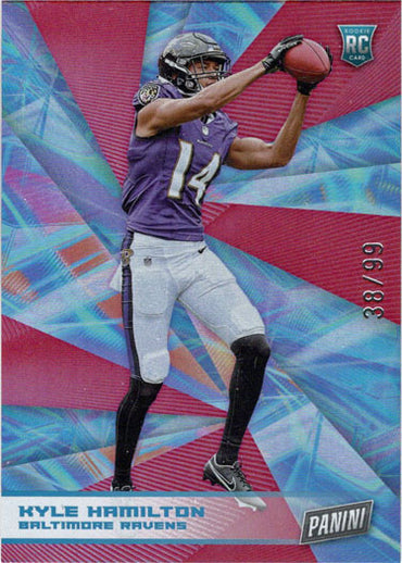 Panini Player Of The Day Football 2022 Red Foil Parallel Card 56 Kyle Hamilton 38/99