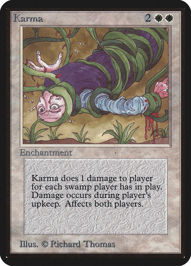 Magic: the Gathering MTG Karma [Alpha Edition] Graded CGC 8 NM/Mint