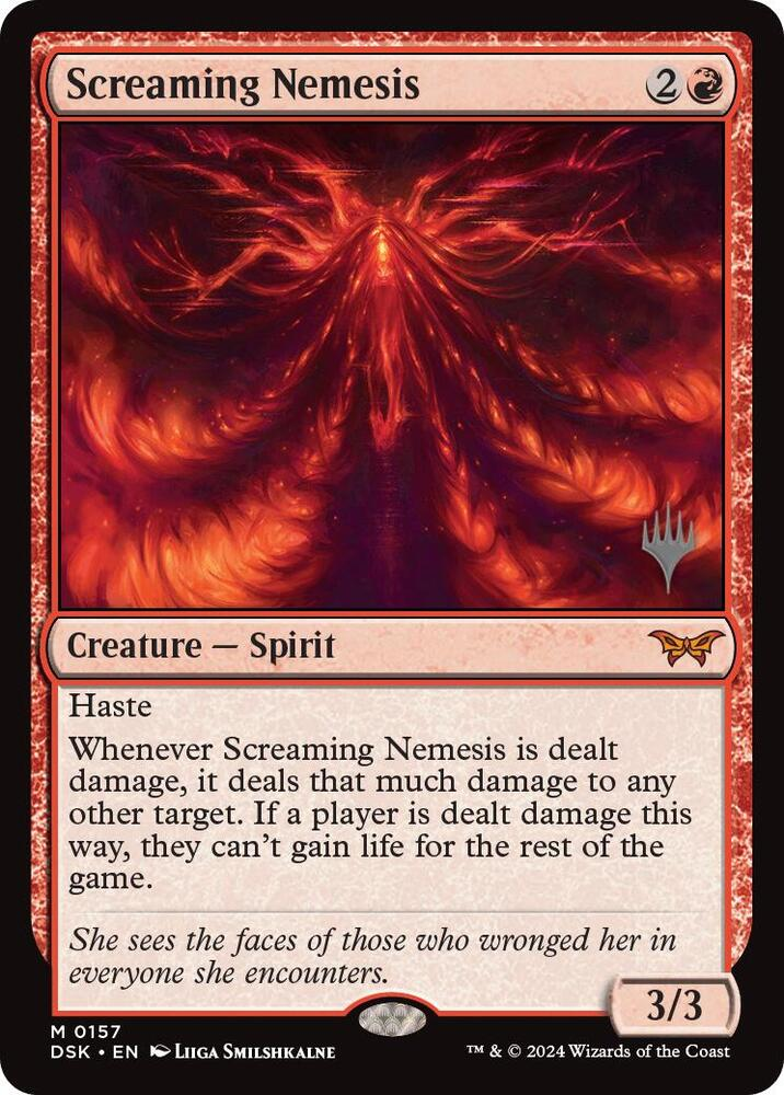 Screaming Nemesis (Foil) [Duskmourn: House of Horror Promo] Near Mint