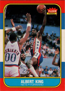 1986-87 Fleer Basketball #59 Albert King Base Rookie Card