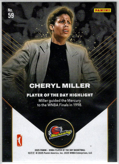 2025 Panini WNBA Player of the Day Red Parallel Card 59 Cheryl Miller 42/99