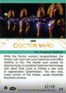 2022 Doctor Who Series 11 & 12 Teal Parallel Card 59 "The Timeless Children" /99