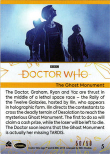 2022 Doctor Who Series 11 & 12 Red Parallel Card 5 "The Ghost Monument" /50