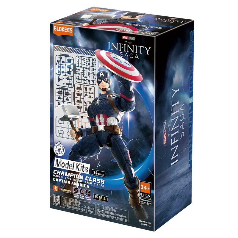 Blokees Marvel Champion Class Model Kit - Captain America