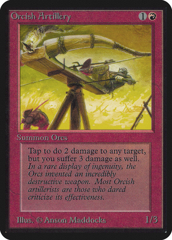 Magic: The Gathering MTG Orcish Artillery [Alpha Edition] Graded CGC 6.5 Ex/NM+