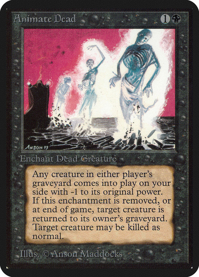 Magic: The Gathering MTG Animate Dead [Alpha Edition] Graded CGC 6