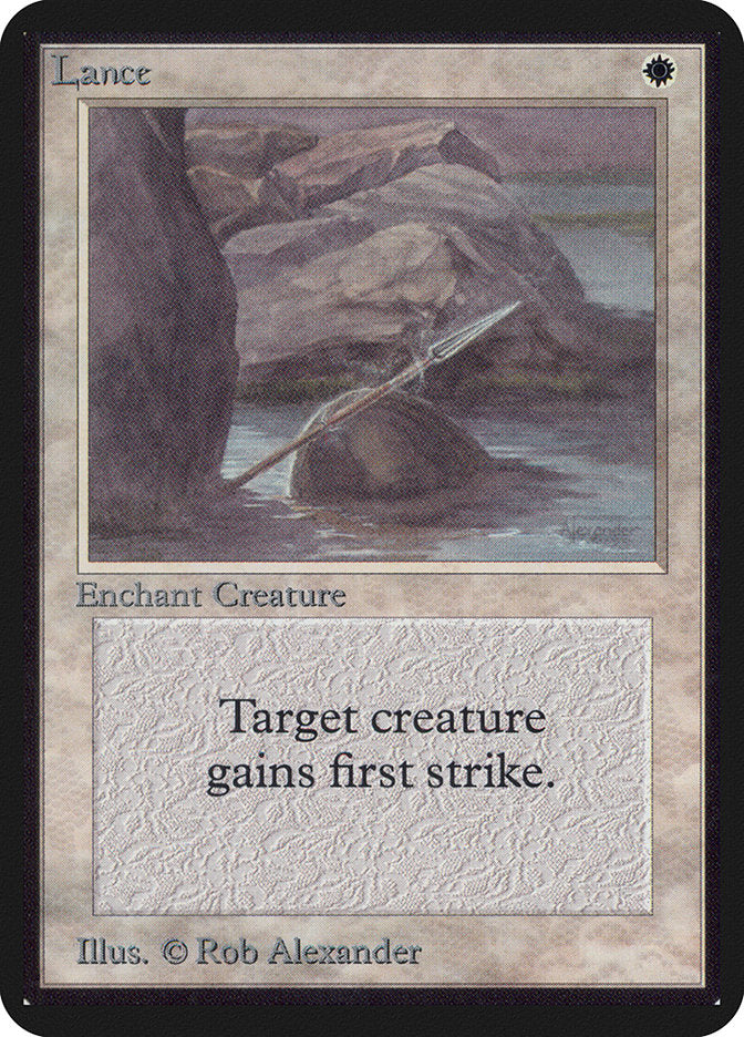 Magic: the Gathering MTG Lance [Alpha Edition] Graded CGC 8 NM/Mint