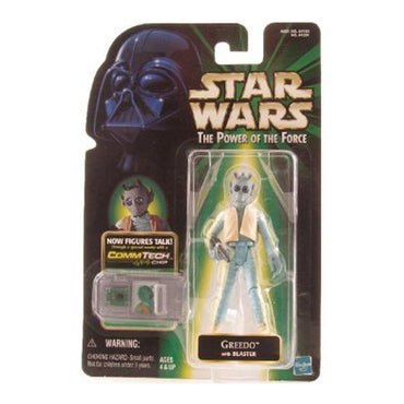 Star Wars POTF Greedo Action Figure with Commtech Chip