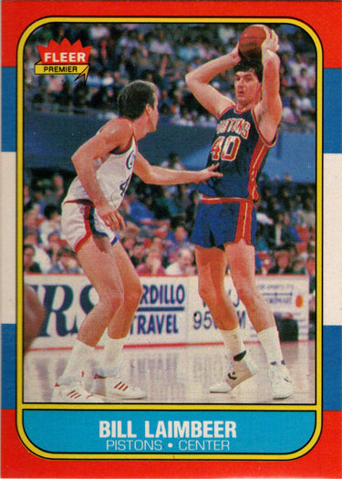 1986-87 Fleer Basketball #61 Bill Laimbeer Base Rookie Card