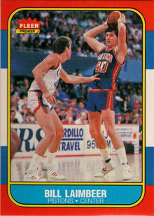 1986-87 Fleer Basketball #61 Bill Laimbeer Base Rookie Card