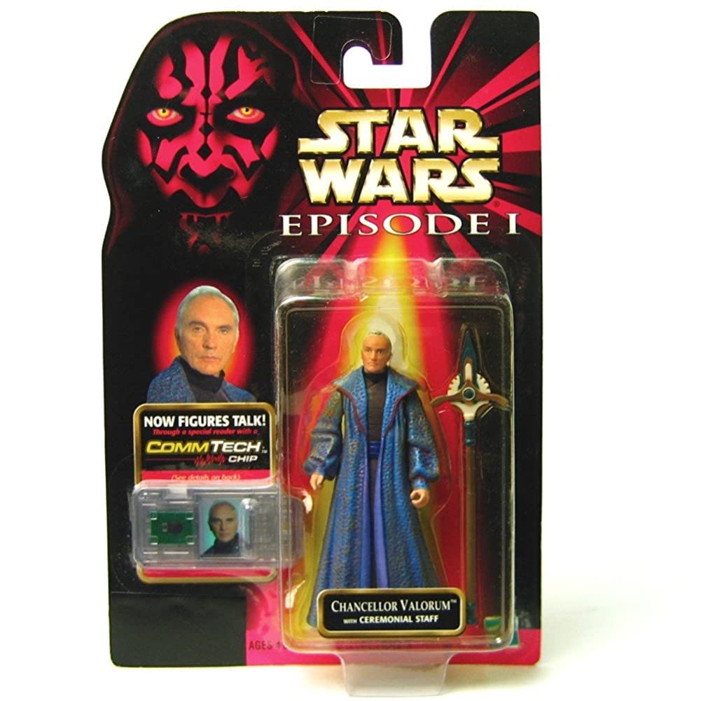 Star Wars Episode 1 Chancellor Valorum Action Figure with Commtech Chip