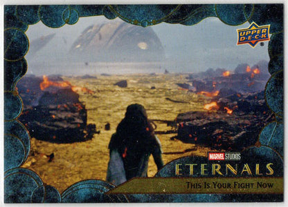 2023 Upper Deck Marvel Eternals Blue Parallel Card 62 "This Is Your Fight" /299