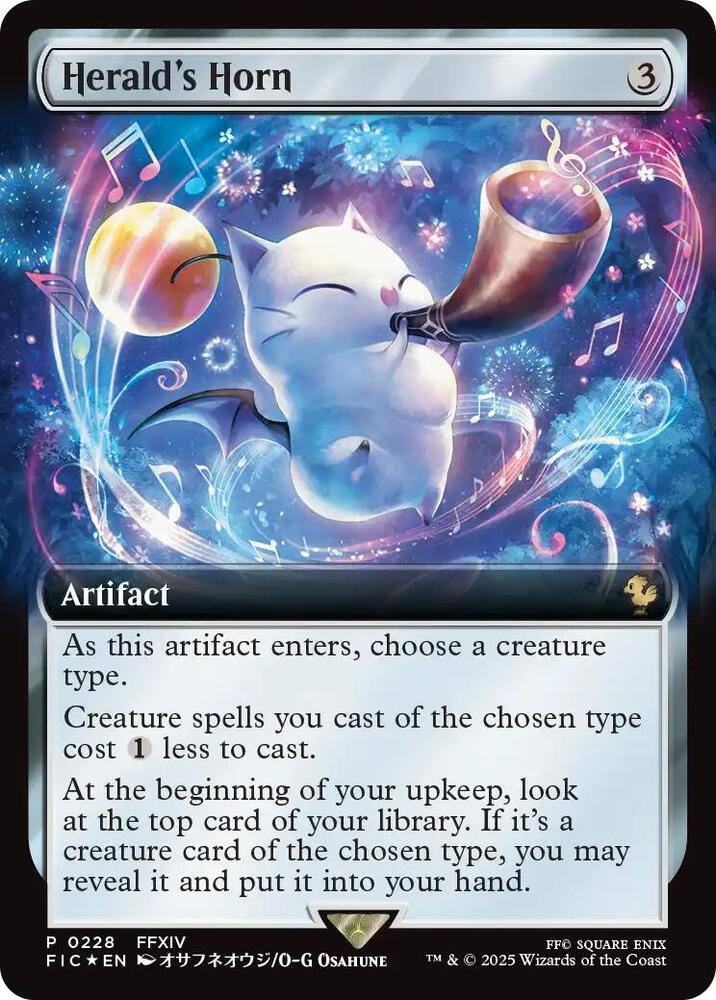 Magic MTG Herald's Horn (Extended Art) [Buy-A-Box Promos] Near Mint Foil