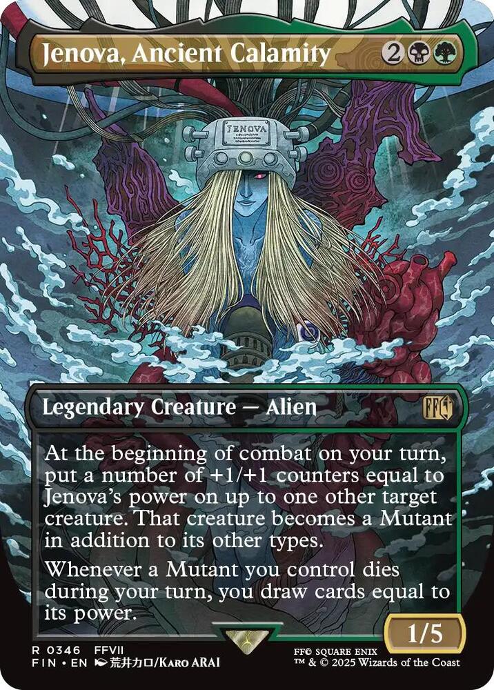 Magic MTG Jenova, Ancient Calamity (Borderless Alternate Art) [Final Fantasy] Lightly Played Foil