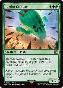 Magic MTG Jumbo Cactuar [Final Fantasy Prerelease Promos] Near Mint