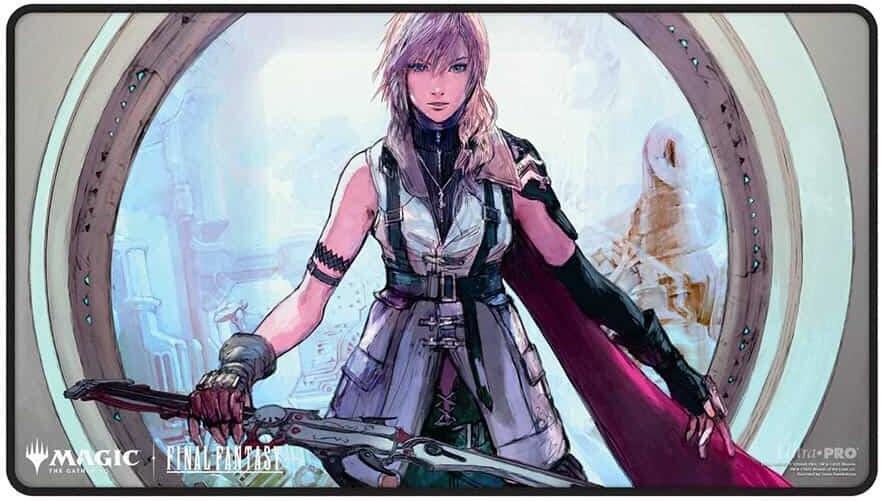 Ultra PRO: Black Stitched Playmat - Final Fantasy (Lightning, Army of One)