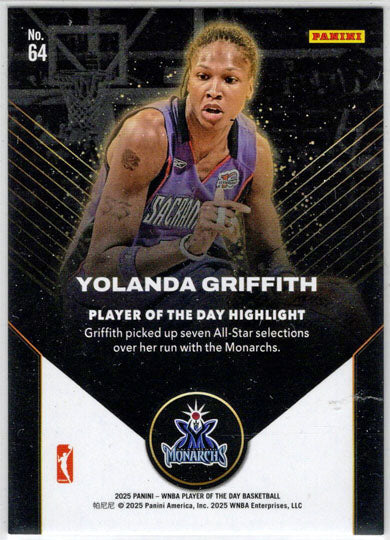2025 Panini WNBA Player of the Day Red Parallel Card 64 Yolanda Griffith 87/99