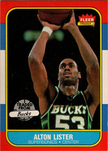 1986-87 Fleer Basketball #64 Alton Lister Base Rookie Card