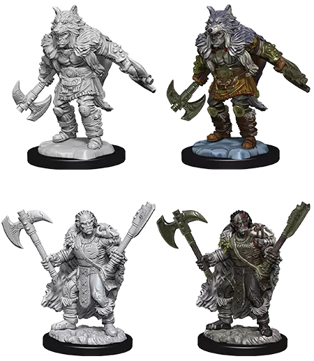 Nolzur's Marvelous Miniatures -  Unpainted: Half-Orc Barbarian