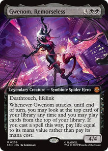Magic MTG Gwenom, Remorseless (Extended Art) [Marvel's Spider-Man] Near Mint