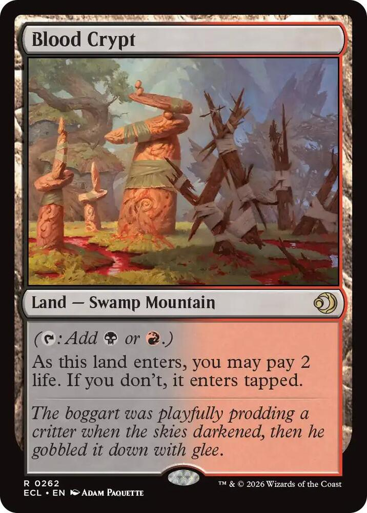 Magic MTG Blood Crypt [Lorwyn Eclipsed] Near Mint Single