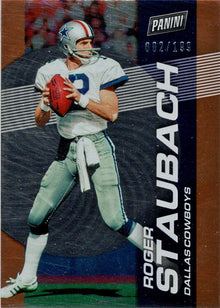 2023 Panini POTD Football Orange Foil Parallel Card 65 Roger Staubach 002/199