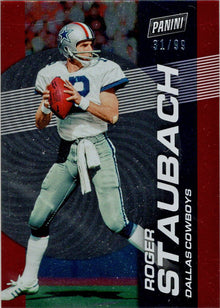 2023 Panini POTD Football Red Foil Parallel Card 65 Roger Staubach 31/99