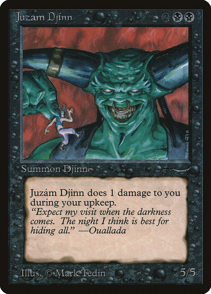 Magic: the Gathering MTG Juzam Djinn [Arabian Nights] Graded CGC 7.5 Near Mint+