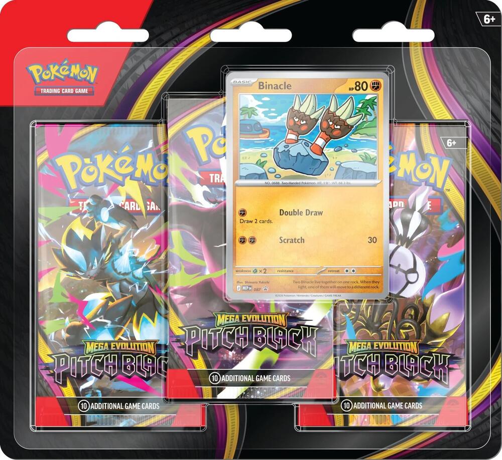Pokemon Mega Evolution: Pitch Black 3-Pack Blister [Binacle]
