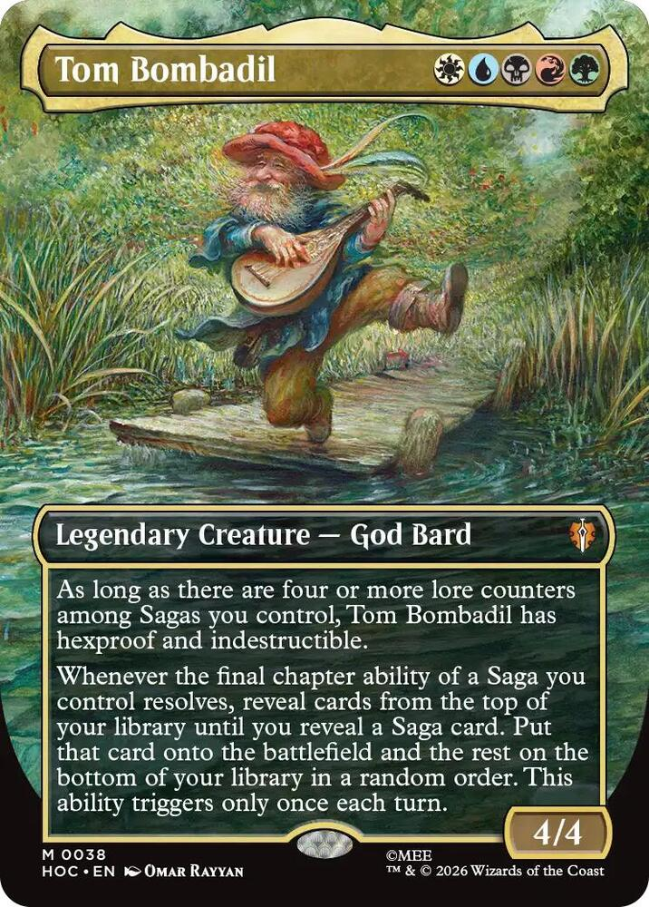 Magic MTG Tom Bombadil (Borderless) [The Hobbit: Eternal] Near Mint Foil Single