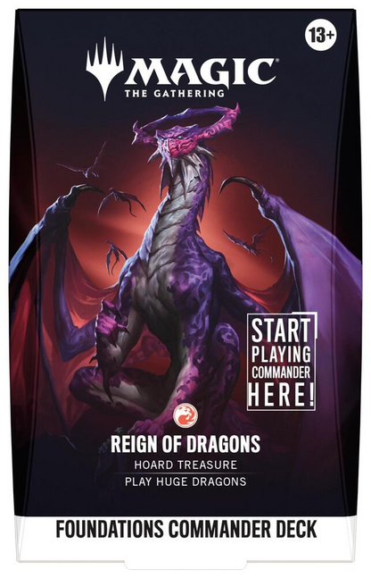 Magic: The Gathering MTG Foundations Commander Deck - Reign of Dragons