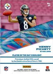 Panini Player Of The Day Football 2022 Foil Parallel Card 69 Kenny Pickett