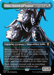 Omo, Queen of Vesuva (Borderless) (Ripple Foil) [Modern Horizons 3 Commander]