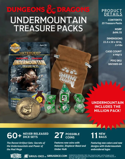 Dungeons & Dragons Undermountain Treasure Pack [Sirius Dice]