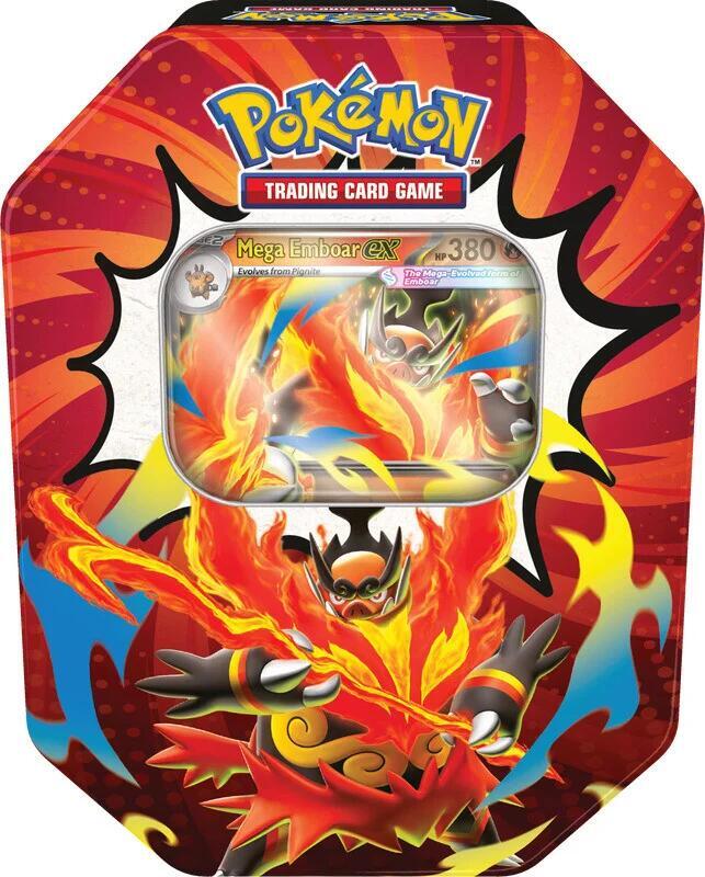 Pokemon Mega Evolutions Ascended Heroes Tin (Mega Emboar ex)