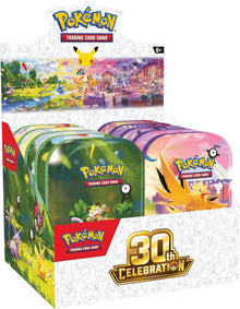 Pokemon 30th Anniversary Celebration Mini-Tin Display