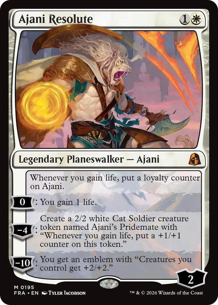 Magic MTG Ajani Resolute [Reality Fracture] Near Mint Single