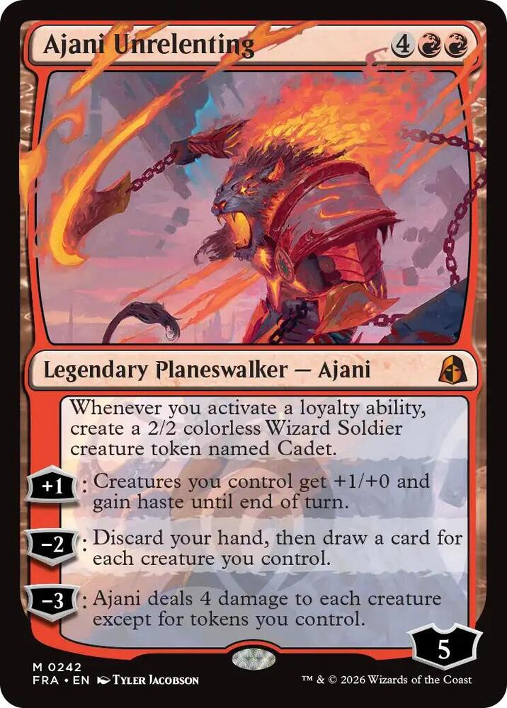 Magic MTG Ajani Unrelenting [Reality Fracture] Near Mint Single