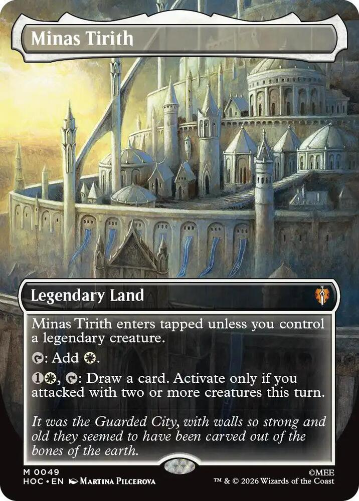 Magic MTG Minas Tirith (Borderless) [The Hobbit: Eternal] Near Mint Foil Single