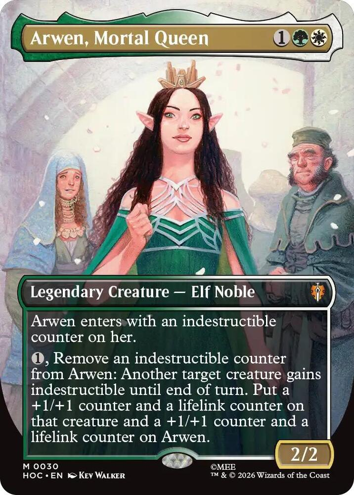 Magic MTG Arwen, Mortal Queen (Borderless) [The Hobbit: Eternal] Near Mint Foil Single