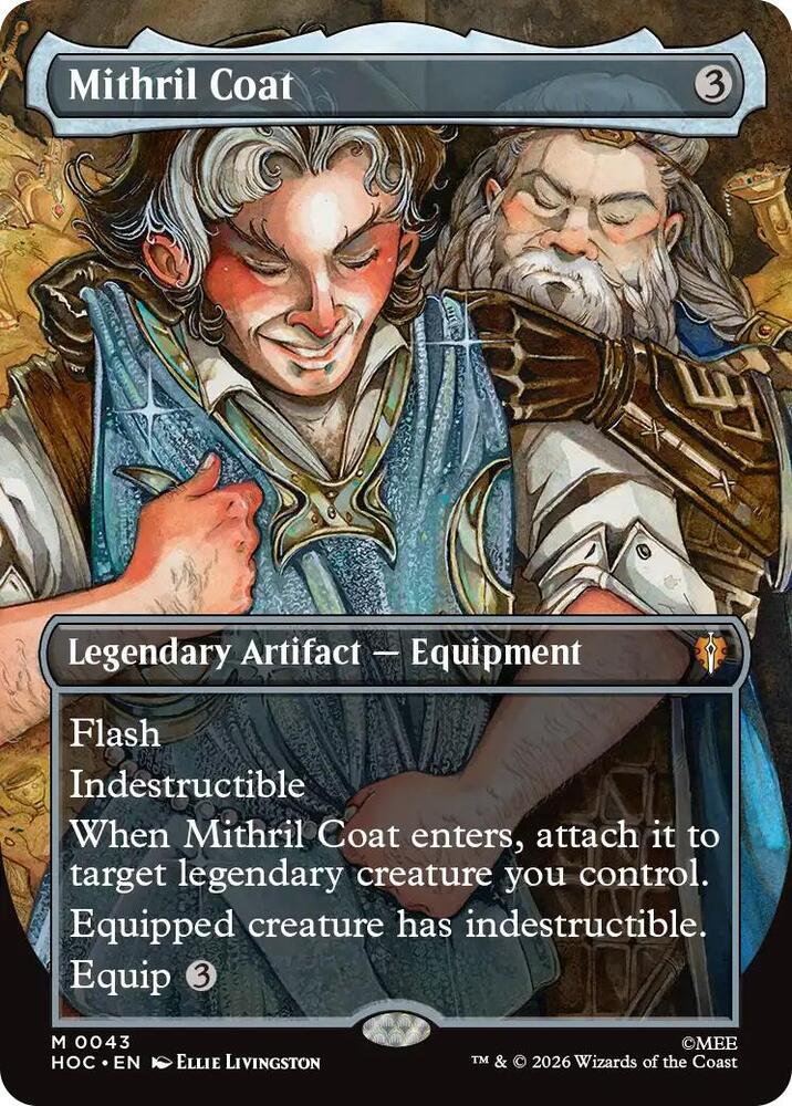 Magic MTG Mithril Coat (Borderless) [The Hobbit: Eternal] Near Mint Foil Single