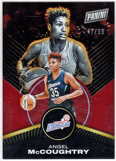 2025 Panini WNBA Player of the Day Red Parallel Card 70 Angel McCoughtry 47/99