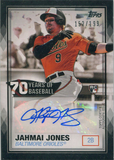 Topps Series Two Baseball 2021 70 Years Autograph Card 70YA-JJ Jahmai Jones