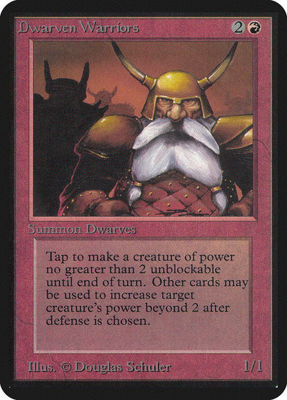 Magic: the Gathering MTG Dwarven Warriors [Alpha Edition] Graded 7.5 Near Mint+