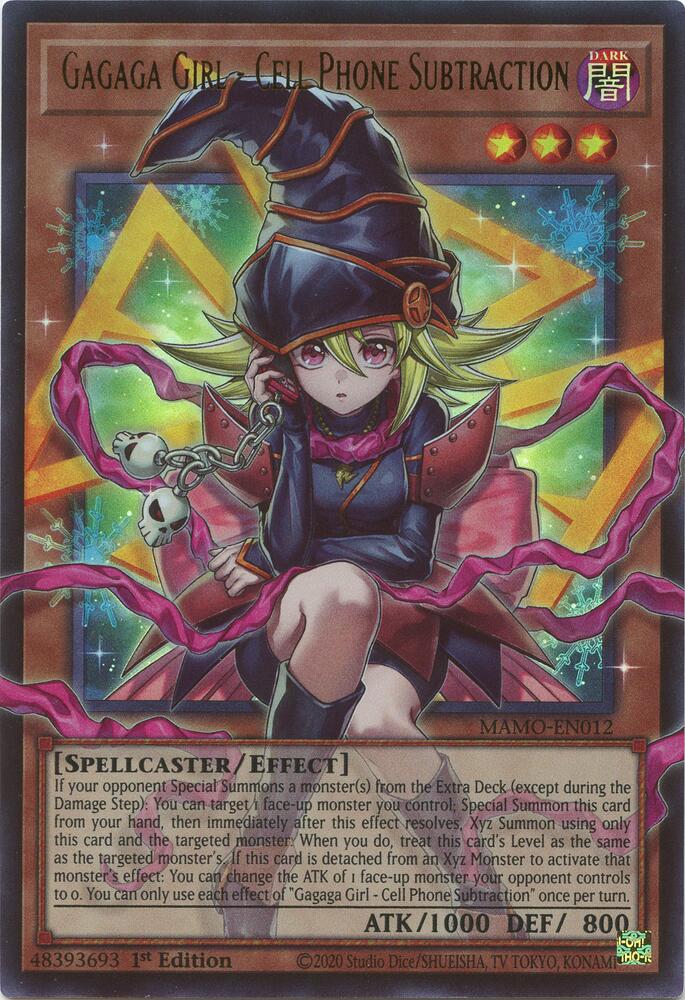 Yu-Gi-Oh! Gagaga Girl - Cell Phone Subtraction (MAMO-EN012) Extended Art Ultra Rare Near Mint Single