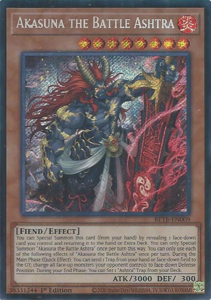 Yu-Gi-Oh! Akasuna the Battle Ashtra (BETB-EN009) Secret Rare Near Mint Single