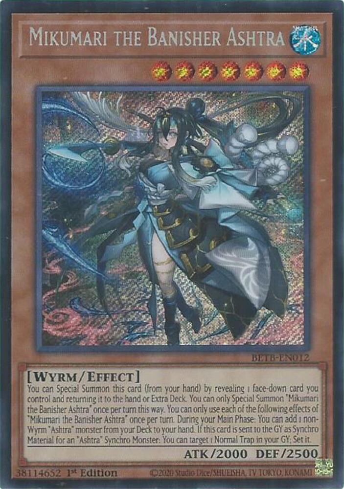 Yu-Gi-Oh! Mikumari the Banisher Ashtra (BETB-EN012) Secret Rare Near Mint Single